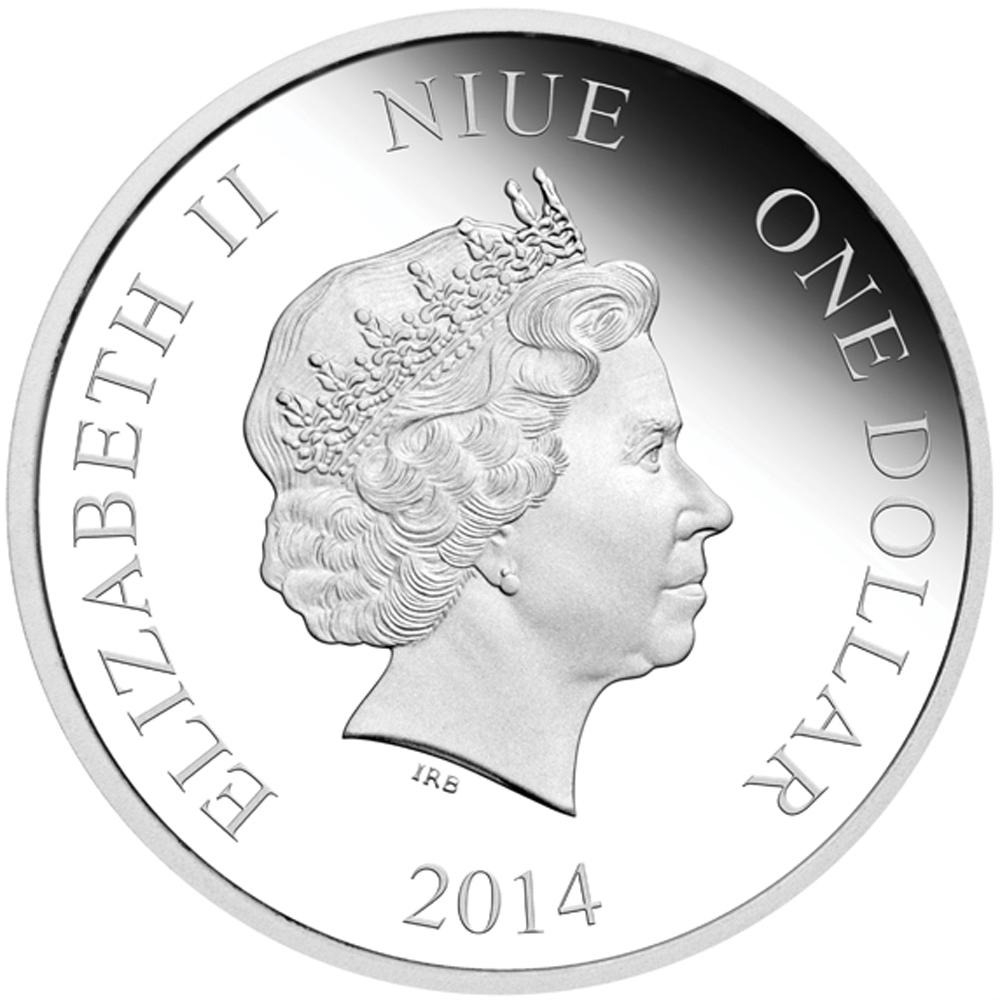 1 Dollar 2014, N# 68095, Niue, Elizabeth II, Doctor Who Monsters, Daleks