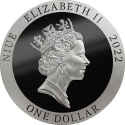 1 Dollar 2022, Niue, Elizabeth II, Vera Silver One Ounce, Kulukulu