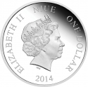 1 Dollar 2014, N# 68097, Niue, Elizabeth II, Doctor Who Monsters, Silurian