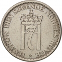 1 Krone 1951-1957, KM# 397, Norway, Haakon VII