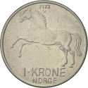 1 Krone 1958-1973, KM# 409, Norway, Olav V