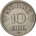 10 Øre 1951-1957, KM# 396, Norway, Haakon VII