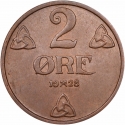 2 Øre 1909-1952, KM# 371, Norway, Haakon VII