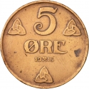5 Øre 1908-1952, KM# 368, Norway, Haakon VII