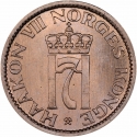 50 Øre 1953-1957, KM# 402, Norway, Haakon VII