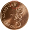 50 Øre 1996-2011, KM# 460, Norway, Harald V, 11 in 2011 are reversed