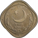 2 Annas 1948-1951, KM# 9, Pakistan