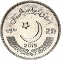 20 Rupees 2015, KM# 76, Pakistan, Pakistan–China Friendship, Year of Exchange