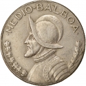 1/2 Balboa 1973-1993, KM# 12b, Panama
