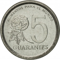 5 Guaraníes 1978-1986, KM# 166, Paraguay, Food and Agriculture Organization (FAO), Food For All