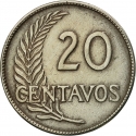 20 Centavos 1918-1941, KM# 215, Peru