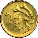 25 Centavos 1966-1973, KM# 246, Peru