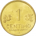 1 Centimo 1991-2006, KM# 303, Peru