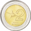 2 Nuevos Soles 1994-2009, KM# 313, Peru