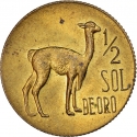 1/2 Sol de Oro 1966-1973, KM# 247, Peru