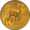 1 Sol de Oro 1966-1975, KM# 248, Peru