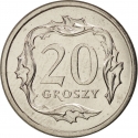 20 Groszy 1990-2016, Y# 280, Poland