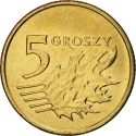 5 Groszy 1990-2014, Y# 278, Poland