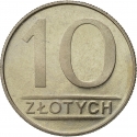 10 Złotych 1984-1988, Y# 152.1, Poland