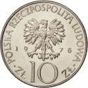 10 Złotych 1975-1976, Y# 74, Poland, Adam Mickiewicz