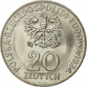 20 Złotych 1974, Y# 70, Poland, 25th Anniversary of the COMECON