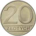20 Złotych 1984-1988, Y# 153.1, Poland