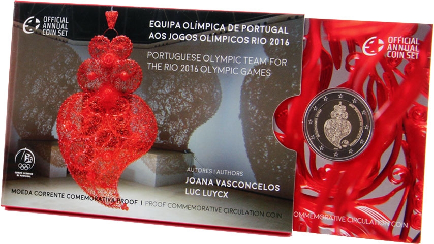 Portugal 2 Euro 2016 Olympic Games Coincard