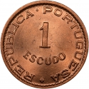 1 Escudo 1953-1974, KM# 76, Portuguese Angola (Portuguese West Africa)