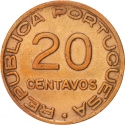 20 Centavos 1936, KM# 64, Portuguese Mozambique (Portuguese East Africa)