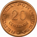 20 Centavos 1949-1950, KM# 75, Portuguese Mozambique (Portuguese East Africa)