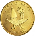 1 Riyal 2006, KM# 34, Qatar, Hamad bin Khalifa Al Thani, Doha 2006 Asian Games, Orry Standard-bearer