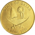 1 Riyal 2006, KM# 35, Qatar, Hamad bin Khalifa Al Thani, Doha 2006 Asian Games, Orry Football Player
