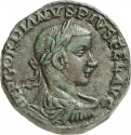 1 Sestertius 242-243 AD, Varbanov# 118, Moesia Superior, Gordian III