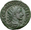 1 Sestertius 242-243 AD, Varbanov# 119, Moesia Superior, Gordian III