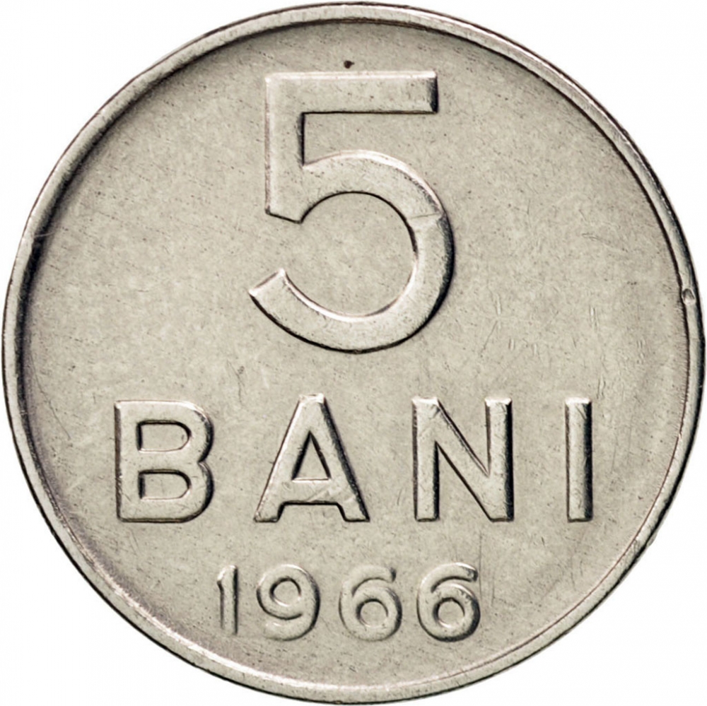 5 Bani 1966, KM# 92, Romania
