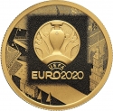 50 Rubles 2021, Russia, Federation, 2020 Football (Soccer) Euro Cup