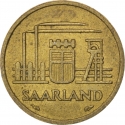 10 Franken 1954, KM# 1, Saar, Protectorate