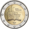 2 Euro 2024, San Marino, 50th Anniversary of the Declaration of the Rights of Citizens and the Fundamental Principles of the San Marino Constitution