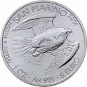 5 Euro 2024, KM# 631, San Marino, Peregrine Falcon