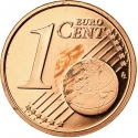 1 Euro Cent 2002-2016, KM# 440, San Marino
