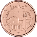 5 Euro Cent 2017-2023, KM# 557, San Marino