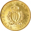 200 Lire 1987, KM# 208, San Marino, 15th Anniversary of Resumption of Sammarinese Coinage, Borgo Maggiore