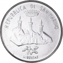 50 Lire 1986, KM# 192, San Marino, Technological Revolution, Nuclear Fission