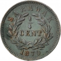 1/4 Cent 1870-1896, KM# 4, Sarawak, Charles Brooke