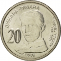 20 Dinara 2006, KM# 42, Serbia, Republic, 150th Anniversary of Birth of Nikola Tesla
