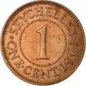 1 Cent 1959-1969, KM# 14, Seychelles, Elizabeth II