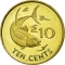 10 Cents 2007-2012, KM# 48a, Seychelles