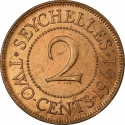 2 Cents 1959-1969, KM# 15, Seychelles, Elizabeth II