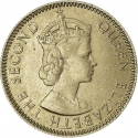 25 Cents 1953-1974, KM# 11, Seychelles, Elizabeth II