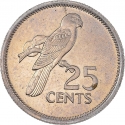 25 Cents 1977, KM# 33, Seychelles
